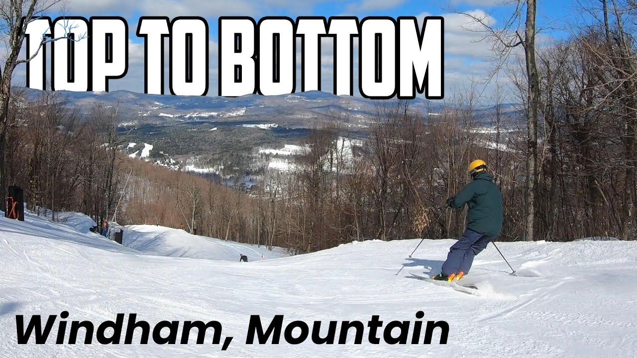 Skiing Windham Mountain NY, TOP TO BOTTOM, Via Windfall