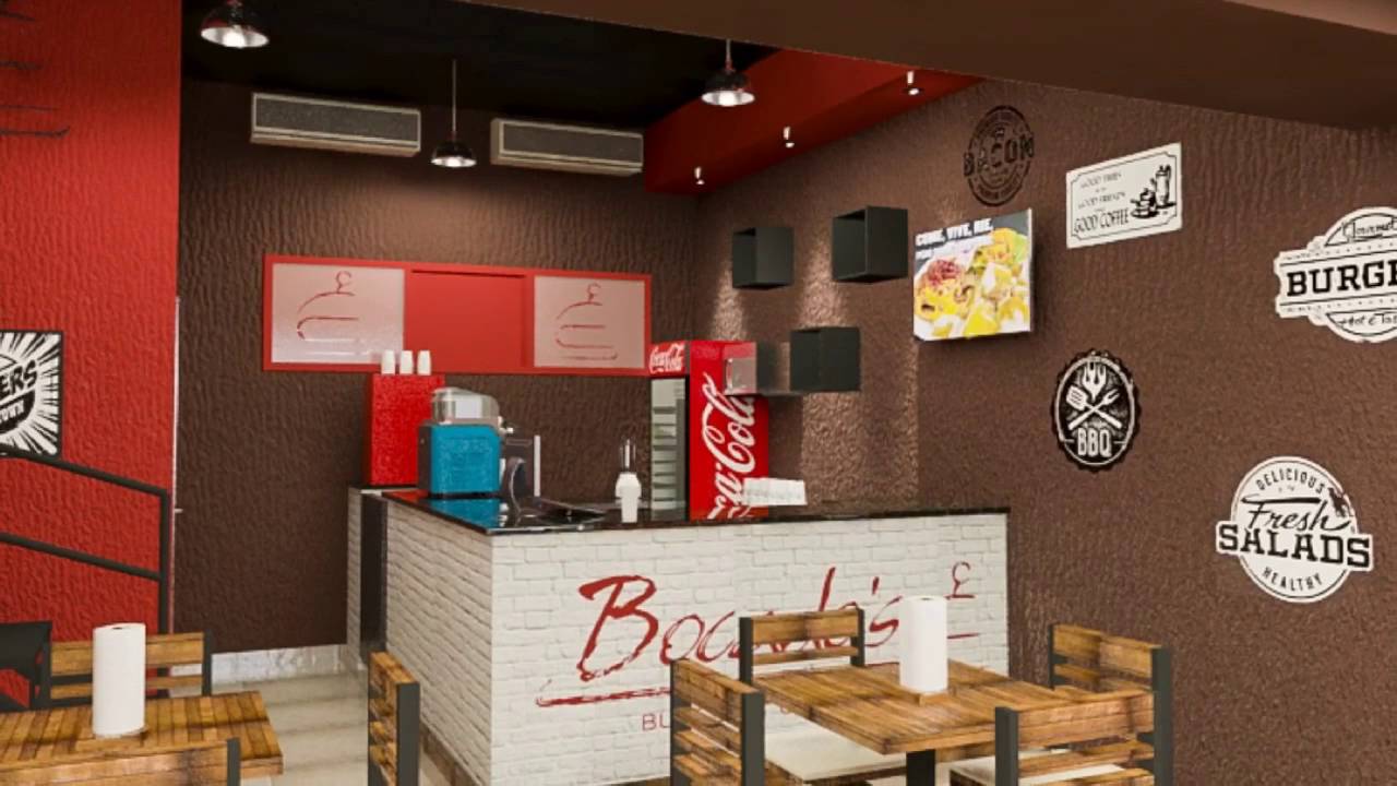 Diseño 3D y Render de Bocados Burger & Grill
