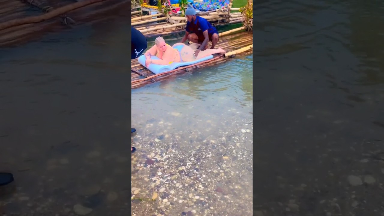 White River Lime Stone Massage #jamaica #shortsvideo #rafting #shorts #shortsfeed #shortviral