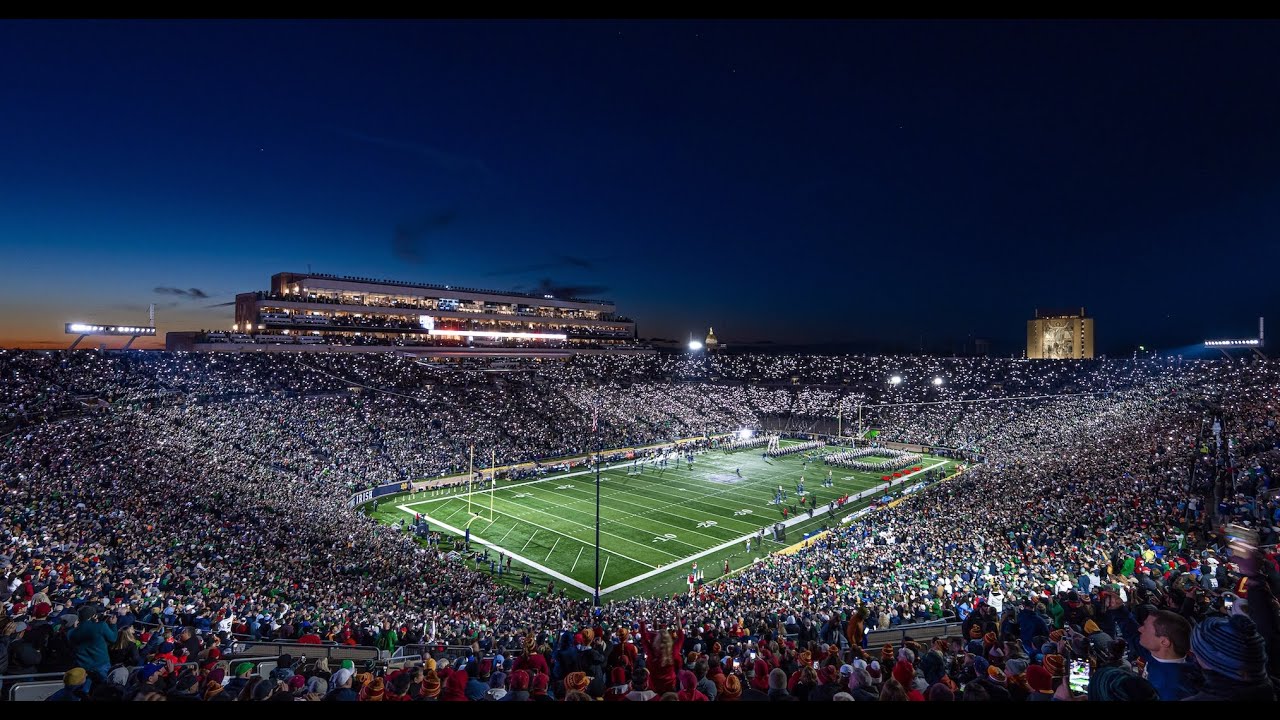 Lights out at Notre Dame Stadium | Notre Dame Football