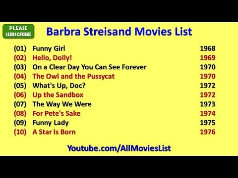 Barbra Streisand Movies List