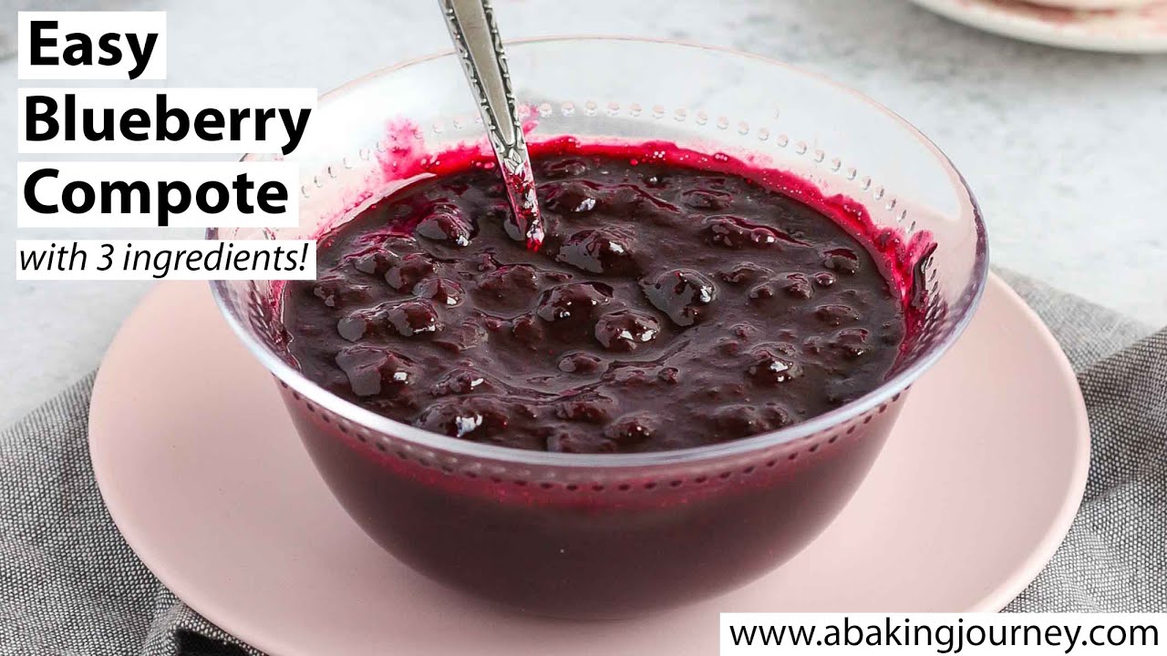 Easy Blueberry Compote with 3 ingredients only!