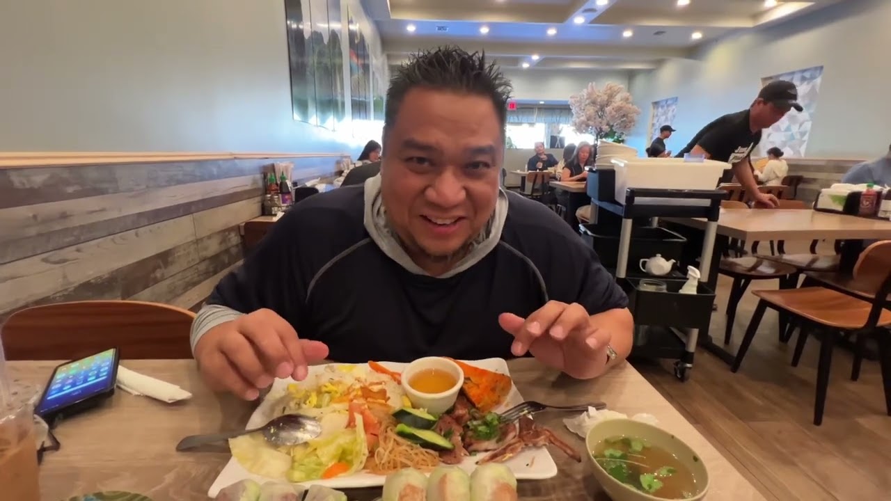Pho So 1 - Granada Hills with the Infamous Darius! PorkChop Rice with Pork Skin, Meatloaf, Fried Egg