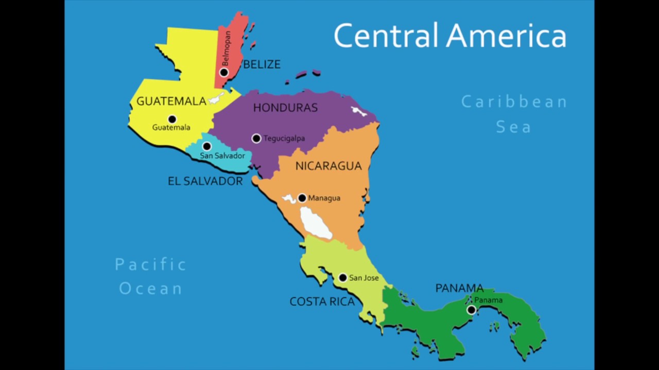 Mapas de Centroamérica con Nombres