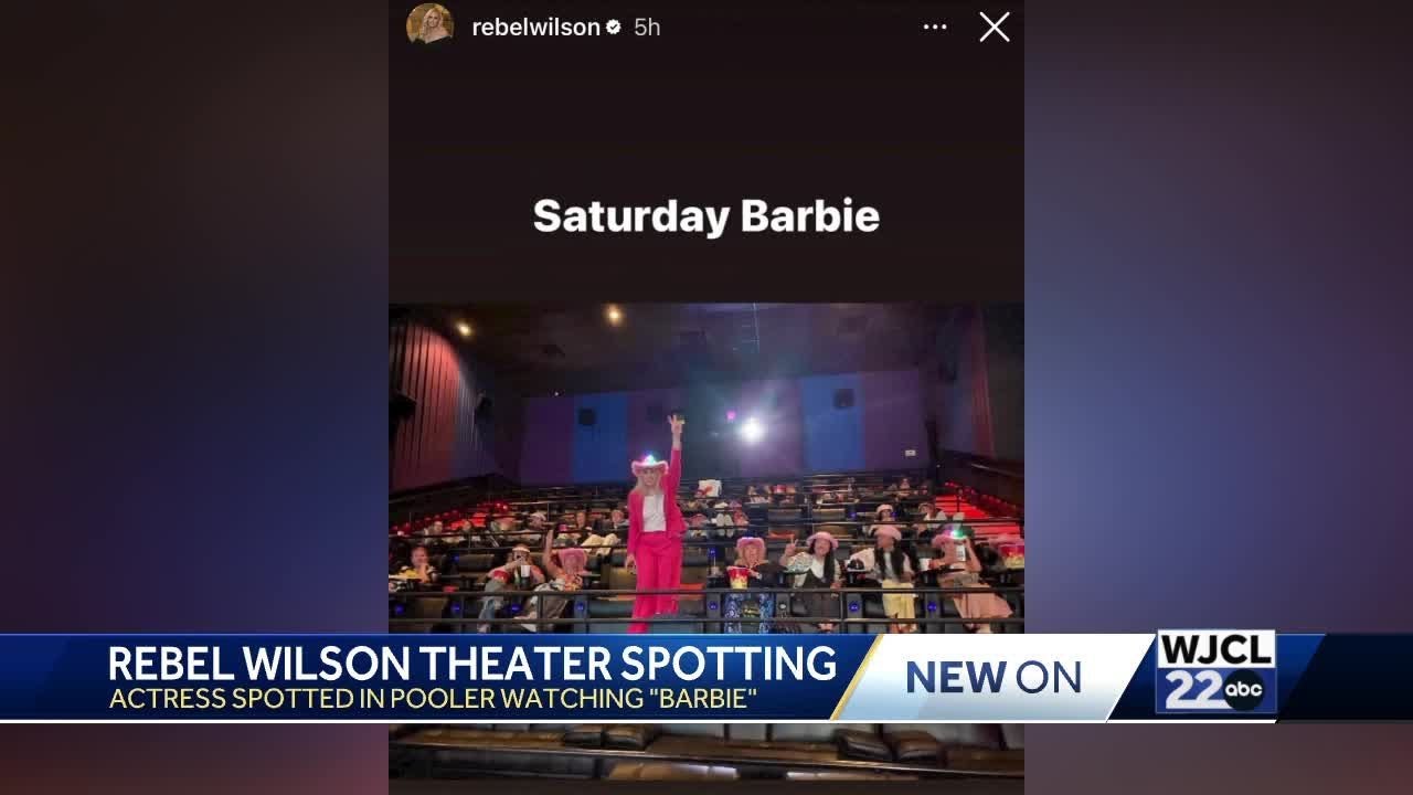 Rebel Wilson sees 'Barbie' at Pooler movie theater