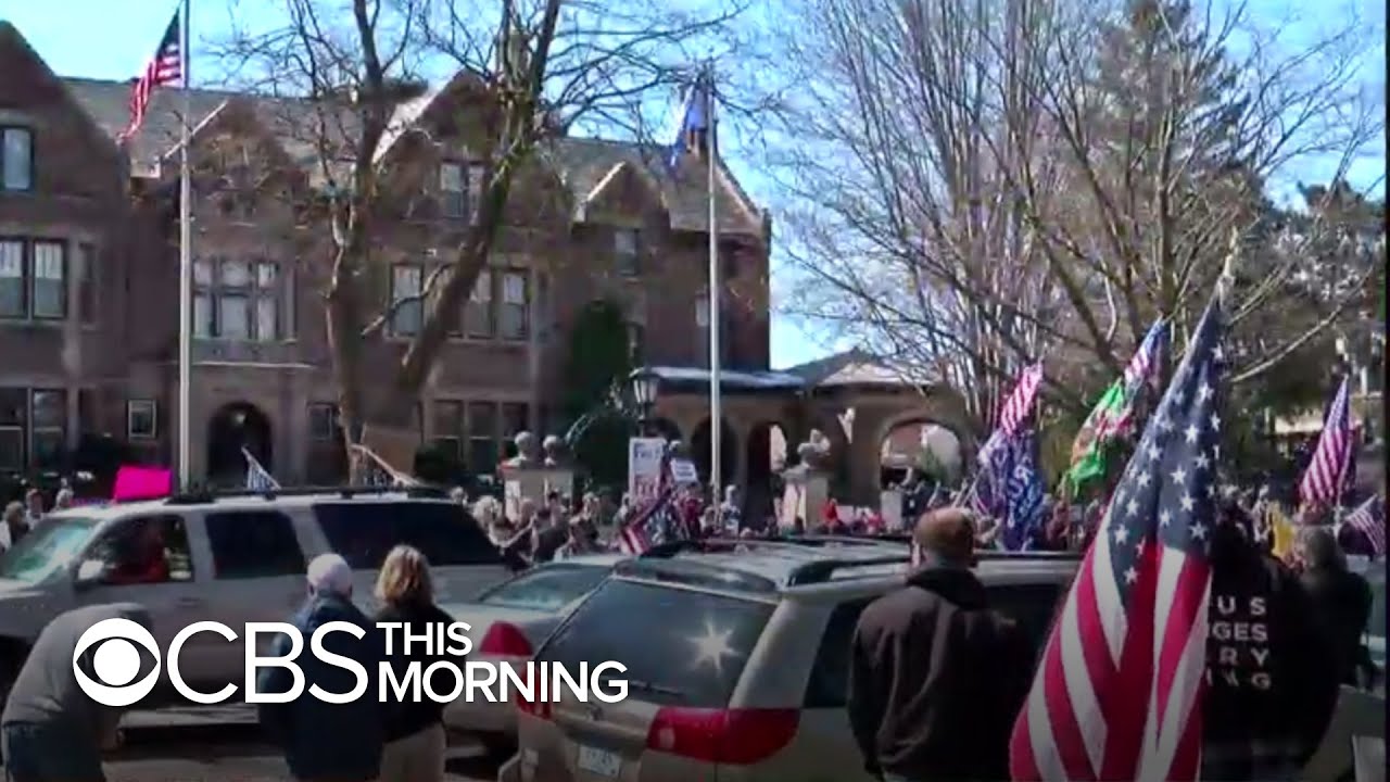 "Trump goads protesters to defy stay-at-home orders "