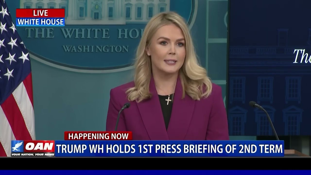 Trump Administration's First White House Press Briefing, Led By Press Secretary Karoline Leavitt