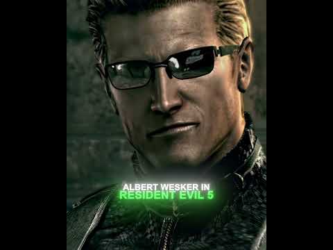Albert Wesker in RE1 vs RE5 ➡️ [4K] | Resident Evil #shorts