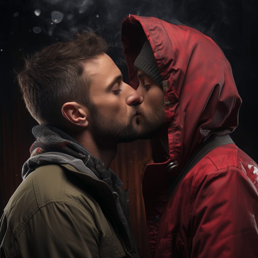 gay men kissing