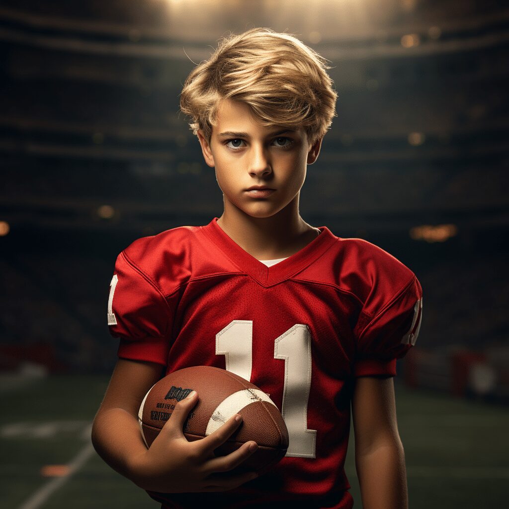 12 year old football player