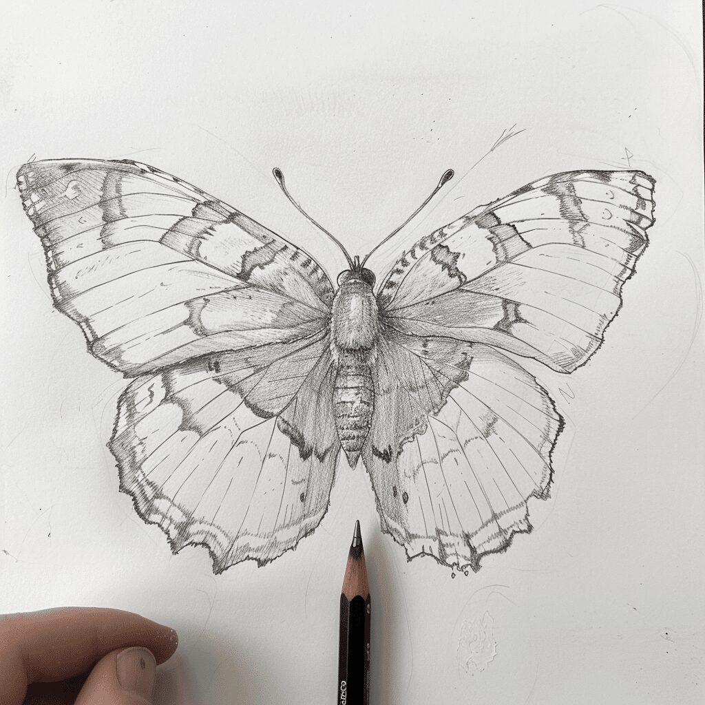 butterfly drawing easy