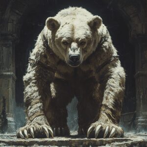three legged bear white claws