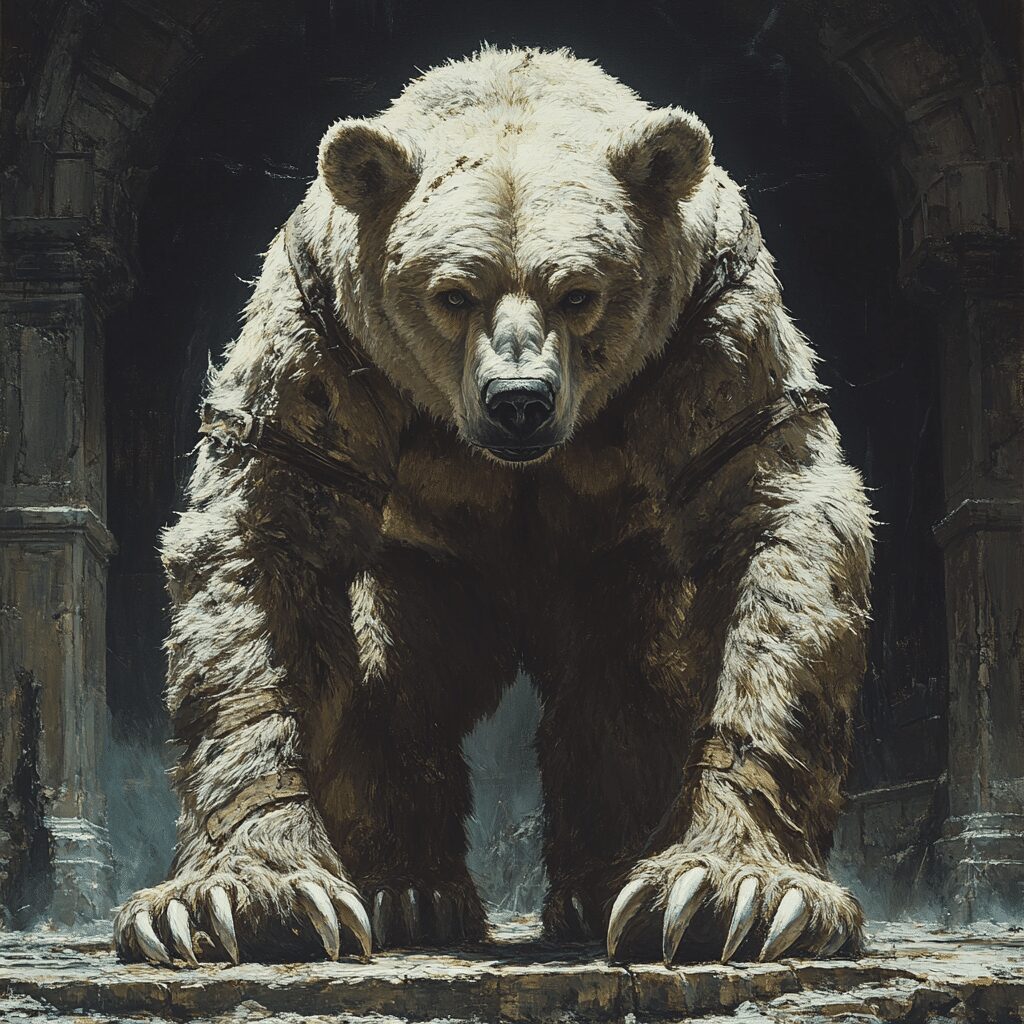 three legged bear white claws