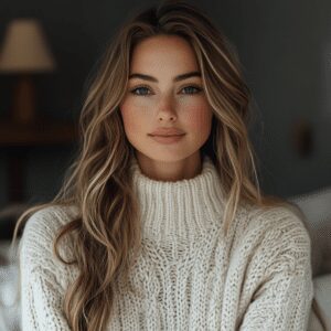 white sweater