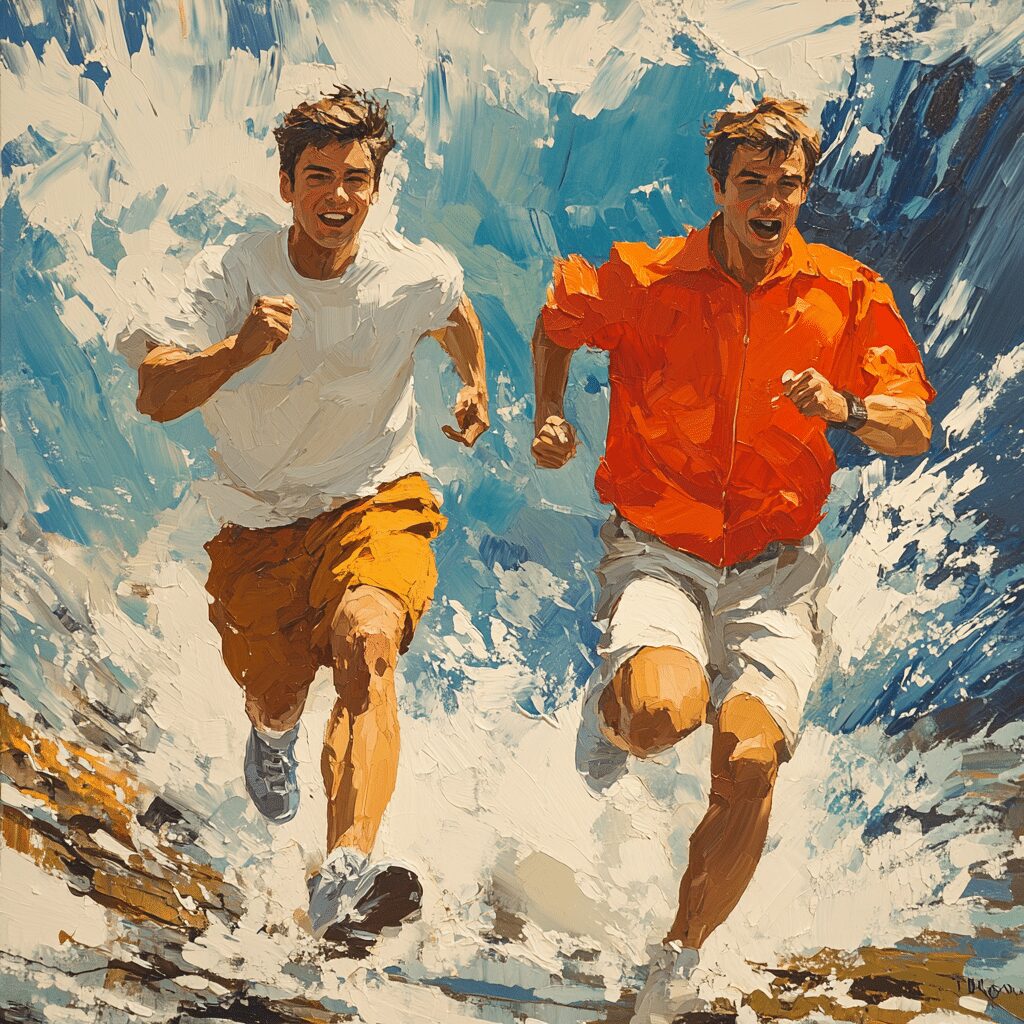and we run