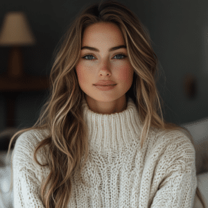white sweater