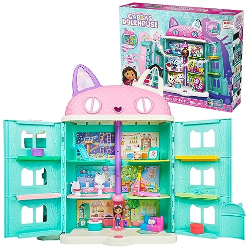 Gabby’s Dollhouse, Purrfect Dollhouse With Pieces Including Toy Figures, Furniture, Accessories And Sounds, Kids Toys For Ages And Up